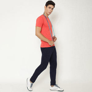 Venta al por mayor 100% algodón hombres camisetas de secado rápido Fitness tallas grandes OEM letras Personalizadas Impresión sólido en blanco liso camisetas de punto - Product Image 2