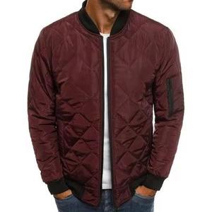 Veste matelassée classique en toile avec fermeture éclair, manteau d'hiver unisexe, imperméable, pour sports de plein air, commandes OEM - Product Image 5