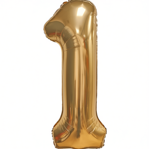 Party Love Balloon <b>Number</b> 1 <b>Gold</b> 1M Champagne Foil Helium Filled Party Decoration - Product Image 2