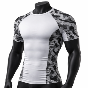 Camiseta de Compresión para Hombre, Secado Rápido, Ropa Deportiva para Gimnasio, Camiseta Deportiva de Manga Corta para Entrenamiento y Running, Ajuste Elástico - Product Image 3