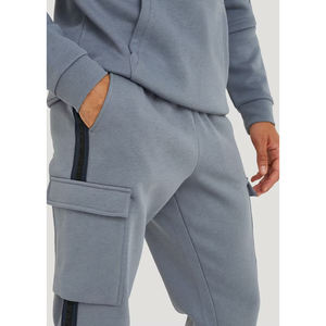 Ensembles de survêtements pour hommes avec logo personnalisé ensemble de pulls à capuche et de pantalons cargo surdimensionnés pour hommes ensemble de survêtements de jogging et de sport 2 pièces - Product Image 3