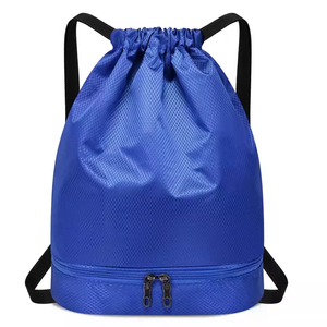 2026 Venta caliente mochila impermeable duradera bolsa con cordón de poliéster con bolsillo con cremallera - Product Image 5