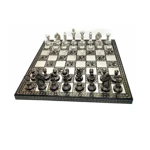 教育学习象棋游戏套装国际黑色涂层电镀手工制作10英寸12英寸14英寸尺寸卓越光洁度