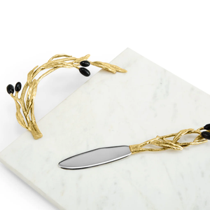 Plateau de service et plateau à charcuterie de style moderne en marbre et métal, durable et écologique pour une utilisation en cuisine et au restaurant - Product Image 5