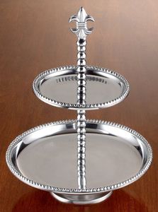 Présentoir à gâteau en aluminium plaqué or Support à gâteau de luxe fait à la main de haute qualité Support à gâteau décoratif en métal à dessus rond - Product Image 3