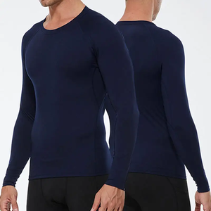 เสื้อยืดออกกำลังกายแขนยาวสำหรับผู้ชายแห้งเร็วเสื้อกีฬาฟิตเนสใหม่ - Product Image 3