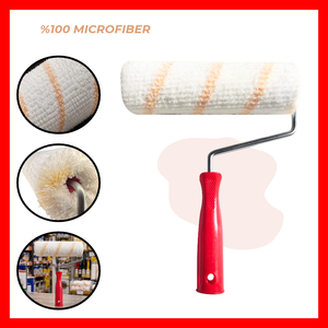 Industrial 100% Microfiber Paint Roller 12mm Nap Professional Stick <b>Frame</b> Polypropylene Handle OEM <b>for</b> <b>Painting</b> - Product Image 2