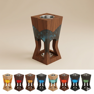 Brûleur d'encens religieux en bois de pin plaqué or de luxe pour 2024 Ramadan Eid cadeau parfum utilisation intérieure - Product Image 2