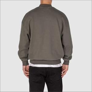 Sudaderas de lana con cuello redondo bordadas de corte Regular para hombre, 100% de algodón con estampado de descarga digital, temporada de otoño ecológica - Product Image 6