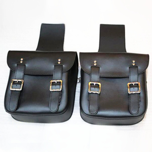 Perfect Use 2PCS Mini Motorcycle PU Leather Saddle Bags Side Storage Tool Pouch wholesale price top design