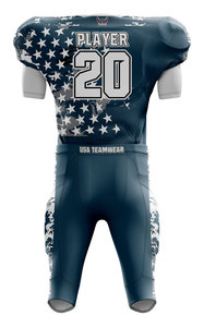 Elegantes camisetas de uniformes de fútbol americano cómodas y transpirables con patrón de números impresos disponibles en tallas grandes para jugadores - Product Image 2