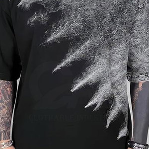 T-shirt ample délavé 2026 pour homme – Coton épais uni, coupe oversize, idéal au quotidien - Product Image 6