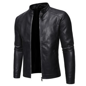 100% chaqueta de piel de oveja para hombres-Color negro soporte frontal a prueba de viento impermeable exportación Pakistán nuevo diseño de moda maximizar el desgaste - Product Image 1