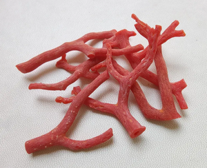 ต้นปะการังแดงอัญมณีปะการังจากอิตาลีตามธรรมชาติของ100% หินอัญมณีสีแสดที่มีคุณภาพไม่ใช่ขัดเงาแท่งปะการังแดง - Product Image 6