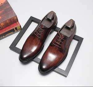 Chaussures Derby Classiques en Cuir pour Hommes, en Cuir de Vachette Véritable, Chaussures Formelles d'Affaires, Semelle Durable pour le Bureau, Chaussures Formelles pour Hommes - Product Image 3