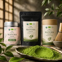 Poudre de thé vert matcha naturel en vrac, qualité cérémoniale, matcha pur biologique, vente en gros, OEM, marque privée