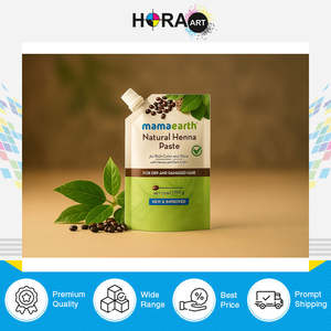 Matériau de laminage mat PE 85 de qualité supérieure, emballage en pâte de henné naturelle, pochette flexo pour l'utilisation de la marque, disponible en commande en gros - Product Image 2