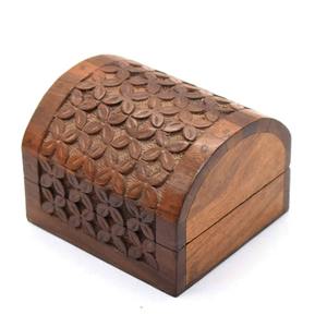 Boîte ronde en bois écologique pour le stockage de bijoux et de cadeaux-Intérieur doux pour les articles délicats - Product Image 4
