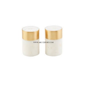 Set of 2 Solid Marble Table Decoration Salt and Pepper Marvelous Designing Superior Quality Home and Kitchen Storage Container - Product Image 1