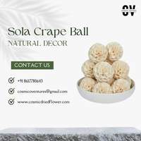 Bola-bola Sola Crape Alami Berkualitas Tinggi untuk Dekorasi Pernikahan DIY, Wisuda, Natal, Hari Ayah, Hari Ibu & Acara Halloween