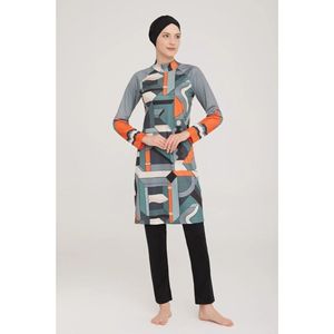 Rıgel 9023 costume da bagno modesto a figura intera in Lycra