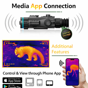 Caméra thermique monoculaire, capteur 256*192 12μm, objectif 25 mm, portée <span class=keywords><strong>de</strong></span> détection 1500 m, enregistrement WiFi, caméra thermique CTS2 - Product Image 5