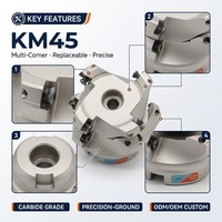CNC personnalisé 45 degrés KM45 Face Milling Disc Cutter Plate INSERT SEHT1204 End Mill OEM ODM Support