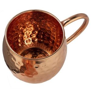 100% Moscow Mule Copper Mugs With Handles, 304 Stainless Steel Copper Coated Cup <b>Drinkware</b> - Product Image 1