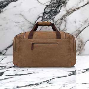 Unisex Outdoor Shoulder Travel Luggage OEM FBA Accessory Manufacturer's Canvas Cotton Duffal Bag <b>Candy</b> FBA Fulfilled 20-36L - Product Image 2