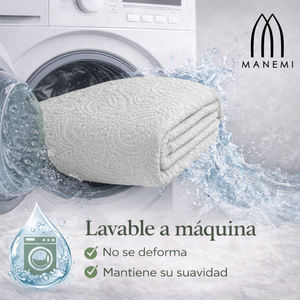 MANEMI Couvre-lit Classique en Coton à Motifs Floraux pour la Maison, Collection Mi-Saison, avec 1 ou 2 Taies d'oreiller, Plusieurs Tailles, Lavable - Product Image 6