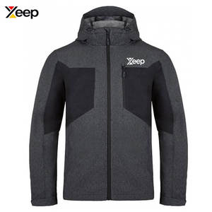 Design Your Own Logo <b>Hooded</b> Winter Softshell <b>Jacket</b> with Front Logo Position Quick Dry & Breathable OEM Service Wholesale Price - Product Image 1