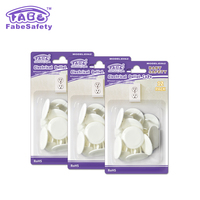 Cache-prises électriques pour la sécurité des bébés, utilisation domestique, marque FabeSafety, matériau PP, fabriqué au Zhejiang, modèle E062/E063