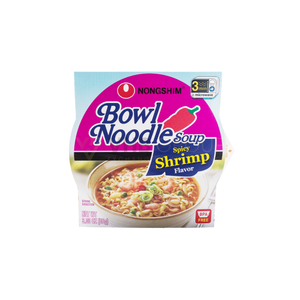 NONGSHIM BOWL NOODLE, Fideos Picantes con Camarones, Paquete de 12 - Product Image 1