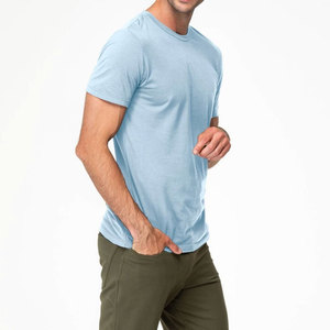 Haute qualité hommes T-Shirts tenue décontracté été couleur unie coton uni fait prix de gros hommes t-shirt 2026 - Product Image 6