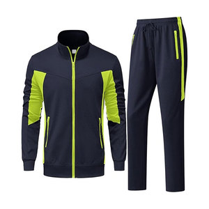 ชุดออกกำลังกายกลางแจ้งวิ่งออกกำลังกายสองชิ้นสำหรับทุกเพศกางเกงวอร์มมีฮู้ดขนาดพิเศษแจ็คเก็ตด้านหน้าปรับแต่งได้สำหรับฤดูหนาว - Product Image 1