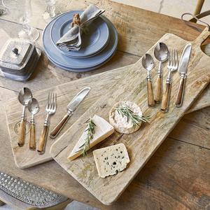 Ensemble de couverts faits à la main en acier inoxydable avec poignée en os anti-tiques ensemble de couverts de table à manger pour la maison fini argent - Product Image 3