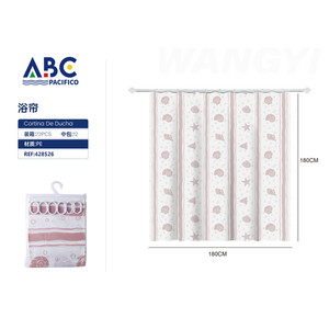 Il Design classico con stampa digitale in poliestere e plastica include ganci per la tenda da doccia moderna stampata in 3D - Product Image 1