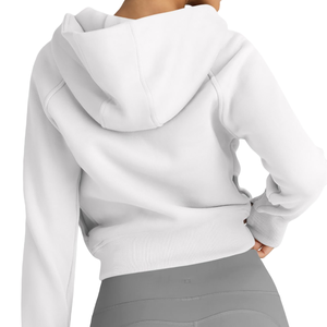 Sudadera Corta de Diseño Clásico, Estilo Casual Urbano, Hombros Caídos, Transpirable, Ecológica, Tejida, para Mujer - Product Image 2