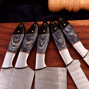 ชุดเครื่องมือตัด5ชิ้นสำหรับเชฟ2025ทำด้วยมือมีดทำครัวเหล็กดามัสกัสกำหนดขนาดเองได้ทำจากสแตนเลสจำนวนมาก - Product Image 6