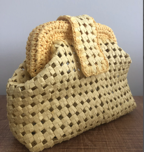 กระเป๋าถือทอหวาย Raffia, กระเป๋า Raffia, กระเป๋าถือถัก Raffia กระเป๋าสานมือถุงฟาง - Product Image 4