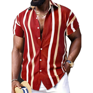 Camisa Casual de Manga Corta Personalizada para Hombre, Camisa de Verano Estampada con Botones, Ligera para Uso Diario - Product Image 3