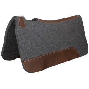 Almohadilla de sillín occidental de fieltro de lana merino de 31 pulgadas X 31 pulgadas Premium, almohadilla de caballo de cuero contorneada, diseño marchito ventilado, suave y transpirable - Product Image 2