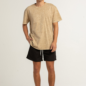 Microfibre lavée à l'acide conception vierge unie 2025 meilleur vendeur imprimé personnalisé 100% coton T-shirt à col rond pour hommes - Product Image 5