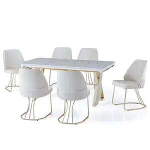 İskandinav yemek masası ve sandalye kombinasyonu ev ekonomisi küçük aile yemek masası basit masa ticari