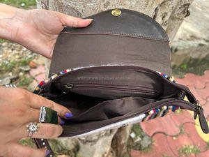 Bolso de mano de cuero con herramientas aztecas hecho a mano, elegante manta de sillín para mujer, carteras de cuero, bolso de mano de cuero con herramientas de alta calidad - Product Image 5