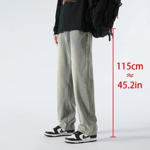 Super Long Straight Leg Men's Casual Jeans 190cm Tall Thickened 115/110cm Cotton Spring Version 115/110cm <b>Mopping</b> Pants - Product Image 2