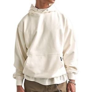 Sweat à capuche surdimensionné en polyester/coton pour hommes, meilleure vente, tissu polaire doux d'automne écologique, logo personnalisé, sweat-shirt à motif solide - Product Image 4