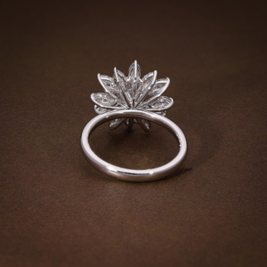 Luxury Sunflower CZ Diamond <b>Ring</b> for Women Silver Plated Floral Engagement Wedding Fashion Jewelry <b>Ring</b> - Product Image 2
