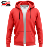 Sudadera con Capucha de Béisbol Sublimada, Forrada y con Cierre, de Primera Calidad, Ecológica, 360g, Personalizada, de Poliéster Sublimado para Hombre