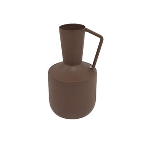 Decoración de mesa, decoración hecha a mano para sala de estar, Juego de 2 floreros de Metal, maceta de diseño moderno de Color negro para el hogar - Product Image 2